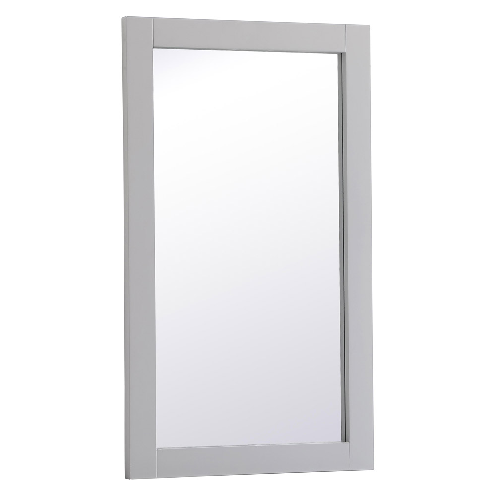 Elegant Wall Mirror - Gray, D 18", H 32" (VM21832GR)