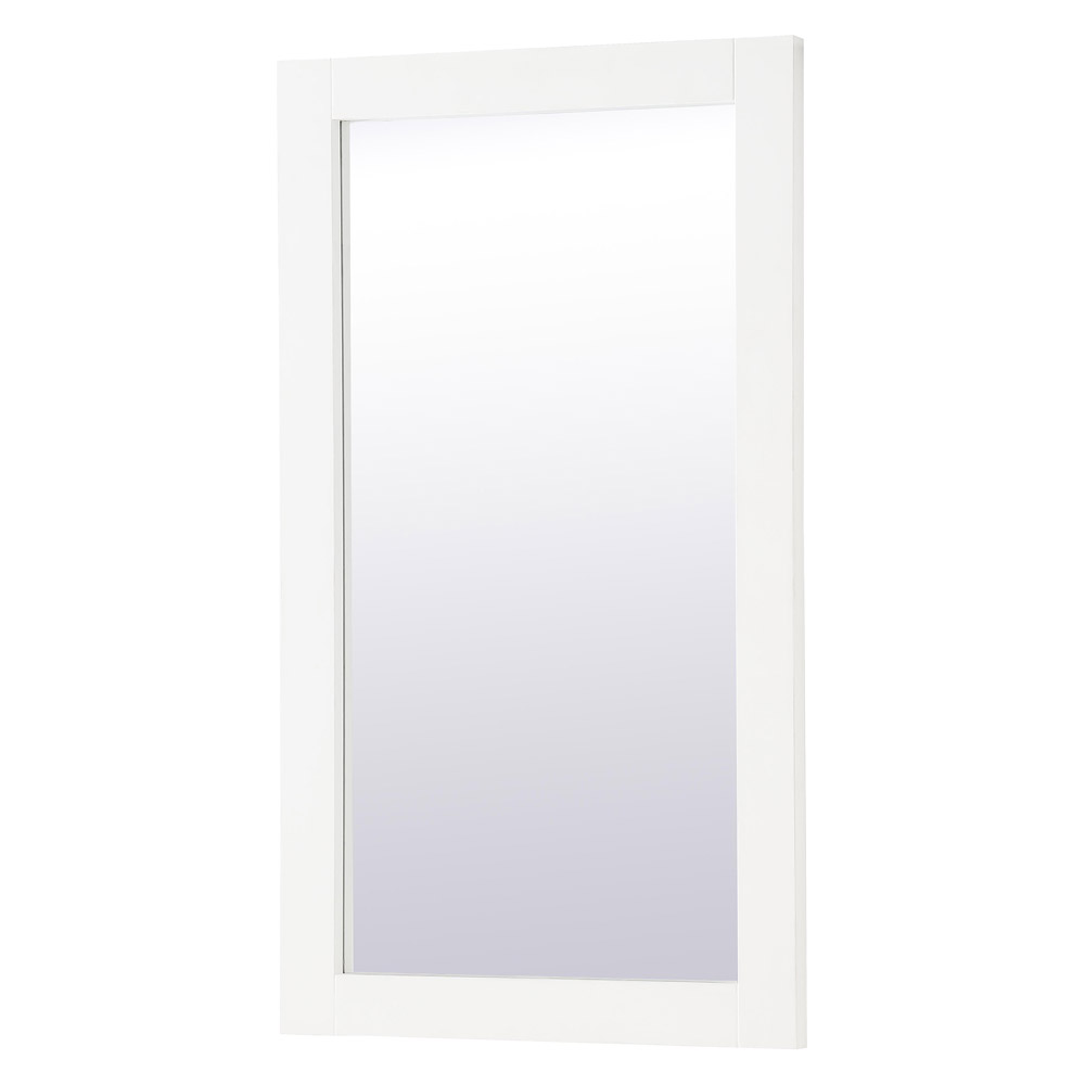 Elegant Wall Mirror - White, D 18", H 32" (VM21832WH)