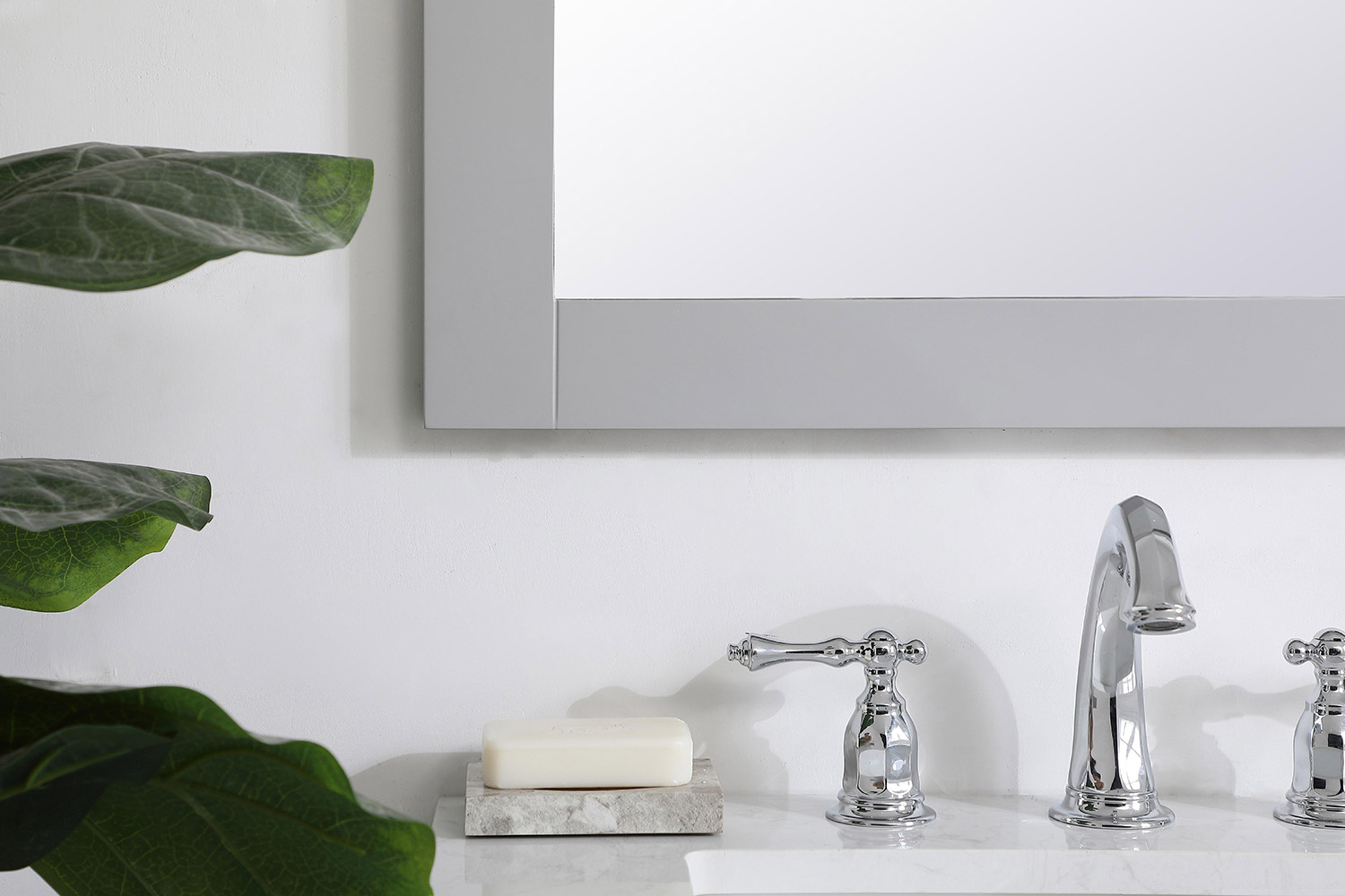 Elegant Wall Mirror - Gray, D 24", H 36" (VM22436GR)