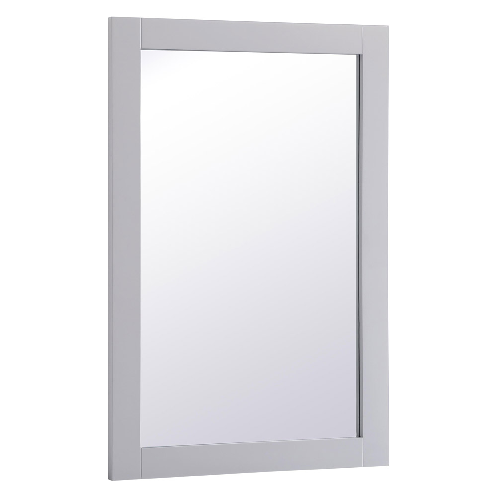 Elegant Wall Mirror - Gray, D 24", H 36" (VM22436GR)