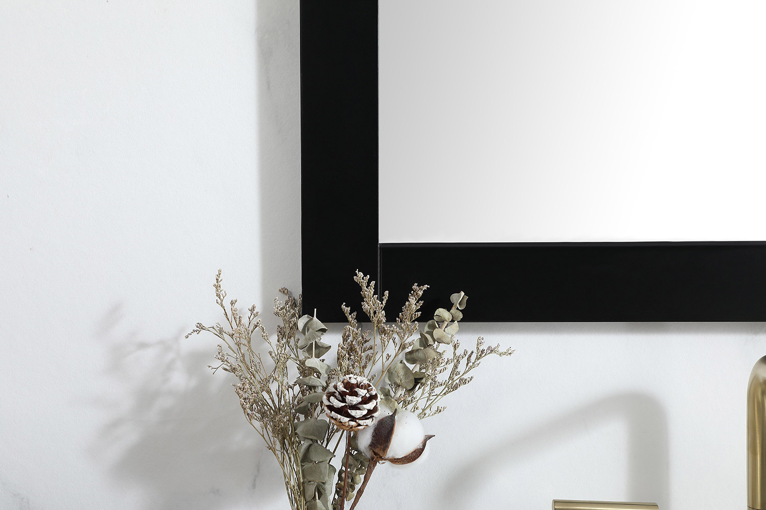 Elegant Wall Mirror - Black, D 27", H 36" (VM22736BK)