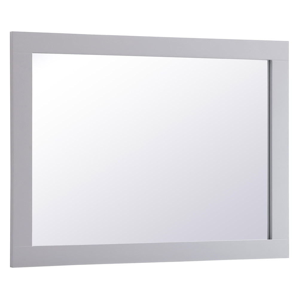 Elegant Wall Mirror - Gray, D 27", H 36" (VM22736GR)