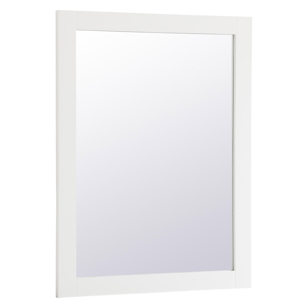 Elegant Wall Mirror - White, D 27", H 36" (VM22736WH)