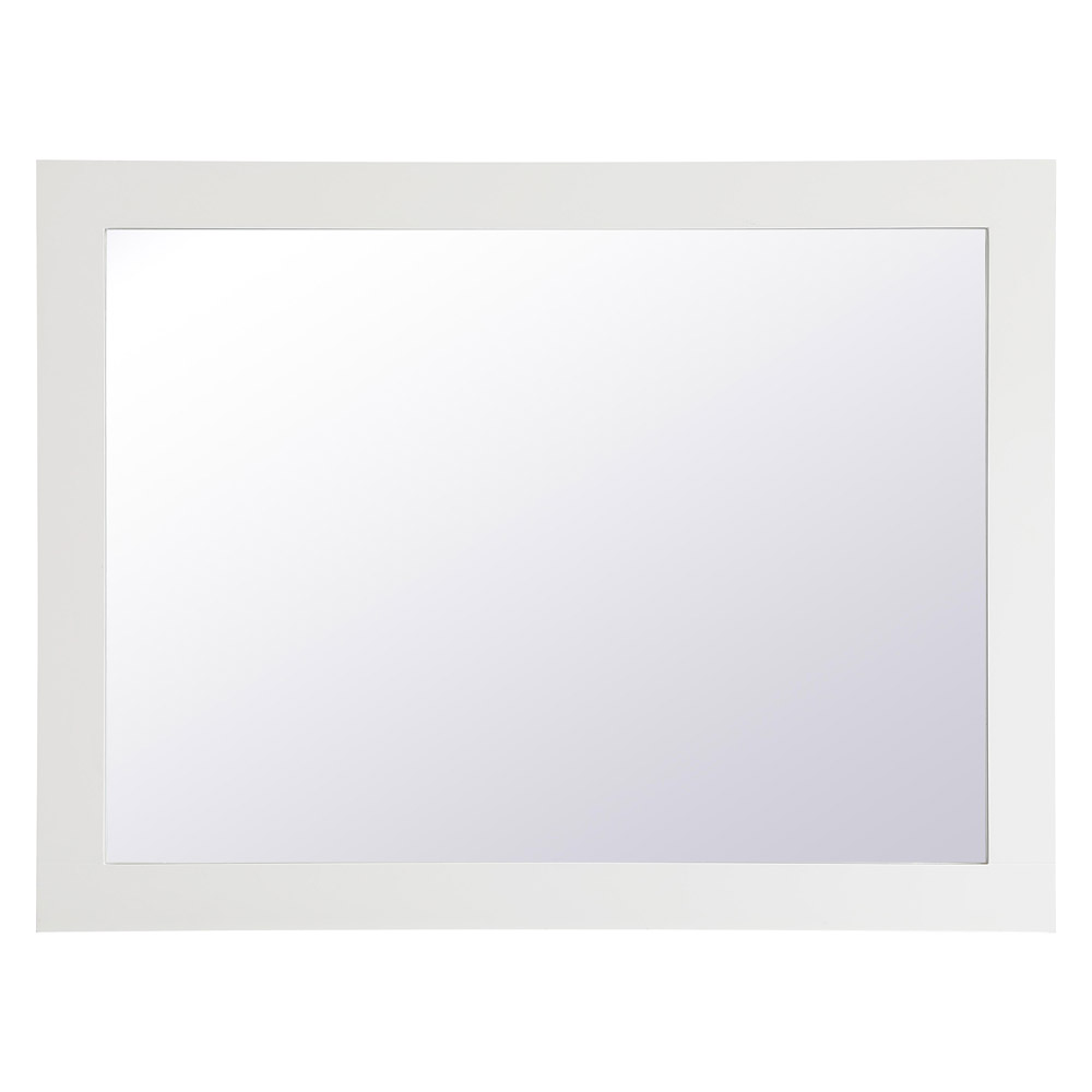 Elegant Wall Mirror - White, D 27", H 36" (VM22736WH)