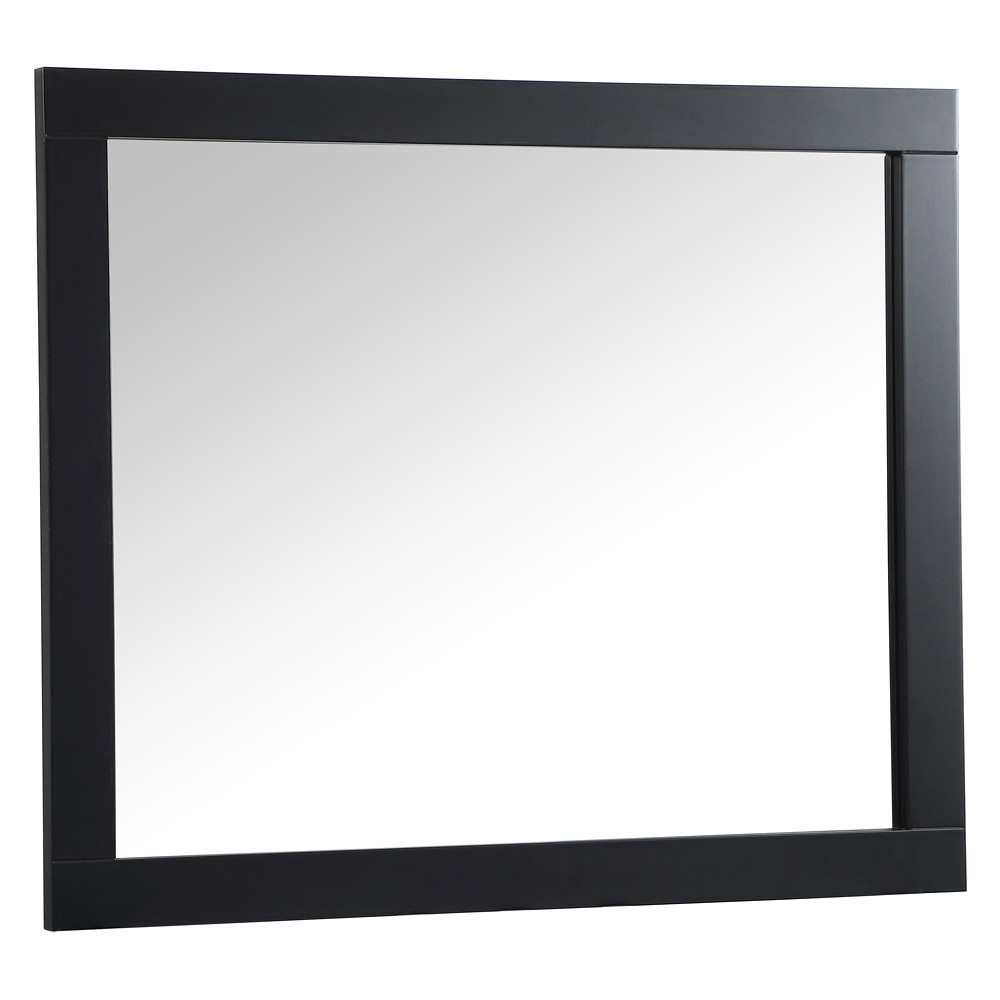 Elegant Wall Mirror - Black, D 30", H 36" (VM23036BK)