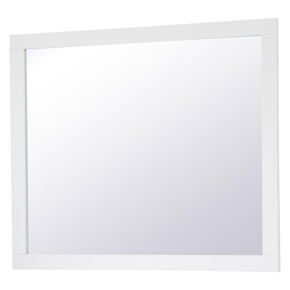 Elegant Wall Mirror - White, D 30", H 36" (VM23036WH)