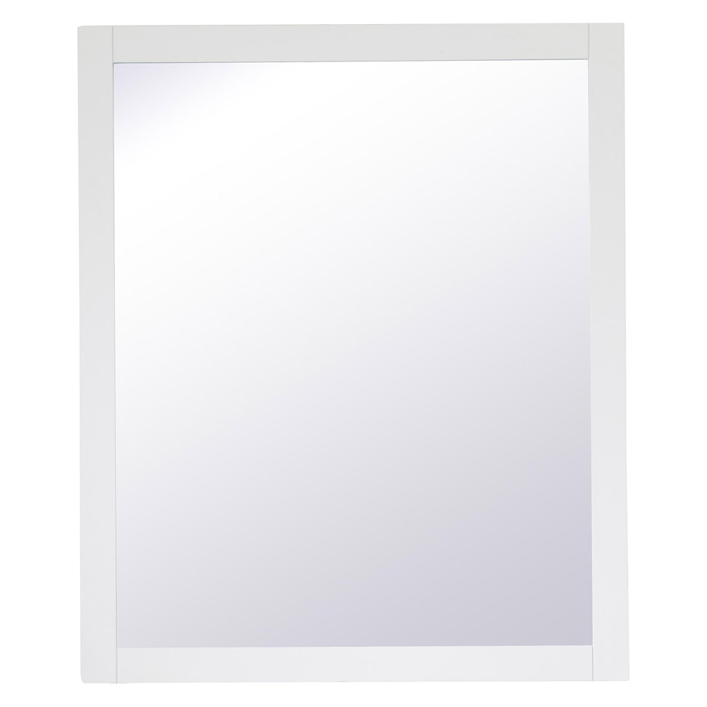 Elegant Wall Mirror - White, D 30", H 36" (VM23036WH)