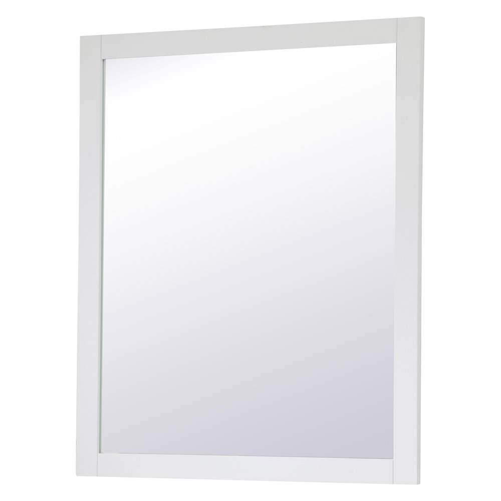 Elegant Wall Mirror - White, D 30", H 36" (VM23036WH)