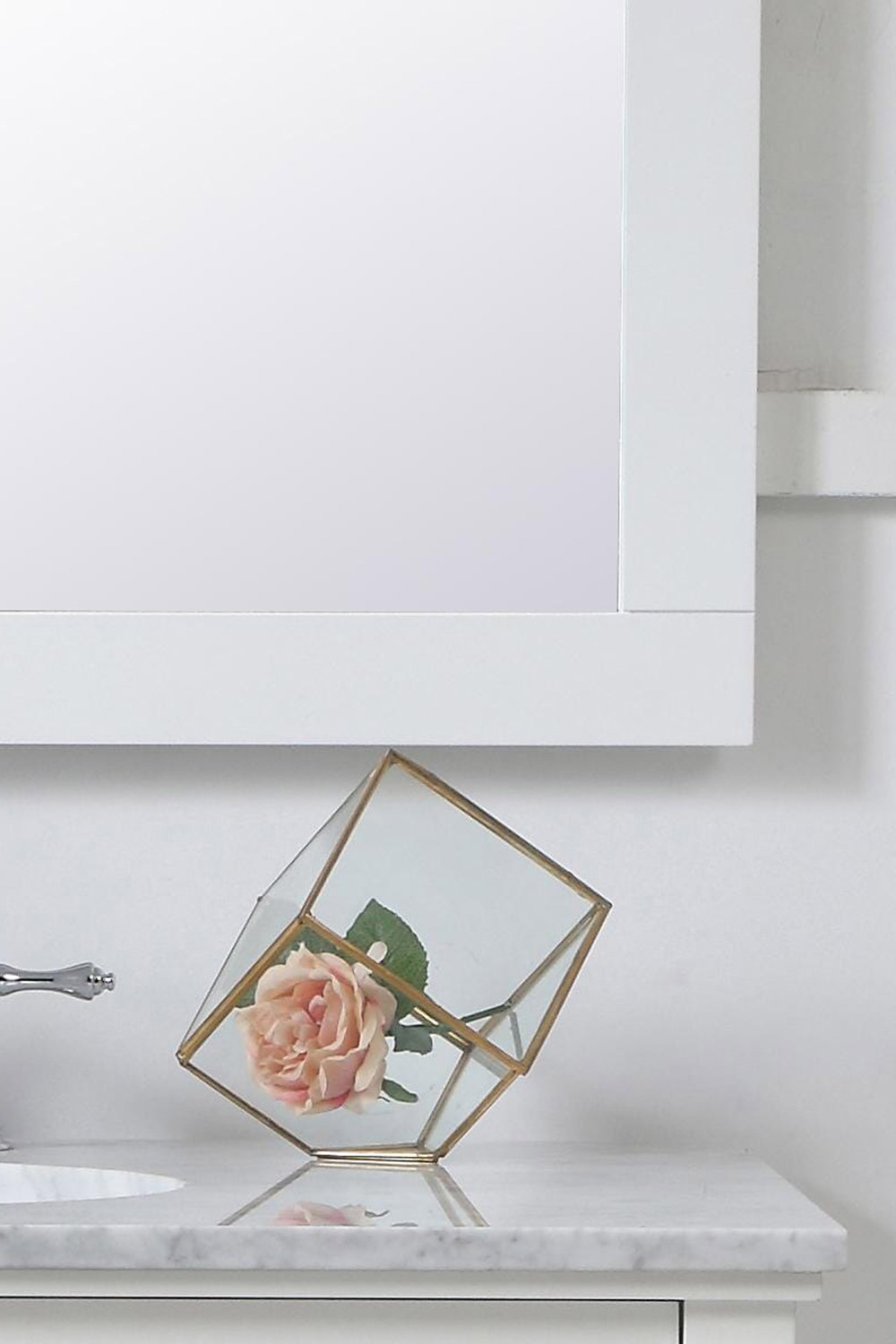 Elegant Wall Mirror - White, D 36", H 36" (VM23636WH)