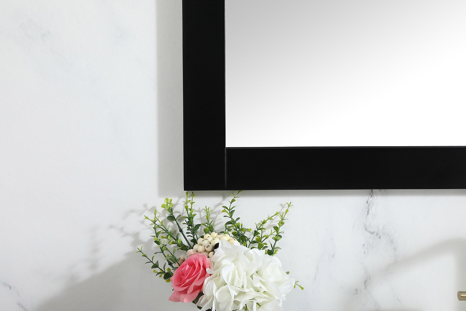 Elegant Wall Mirror - Black, D 42", H 36" (VM24236BK)