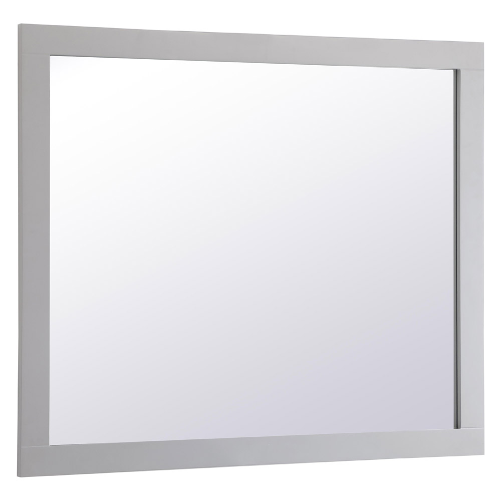 Elegant Wall Mirror - Gray, D 42", H 36" (VM24236GR)