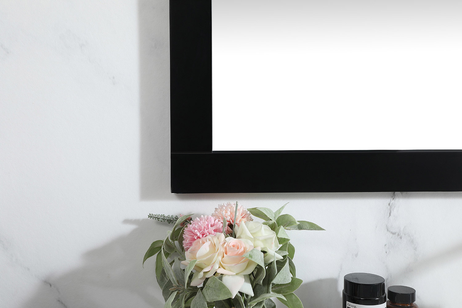 Elegant Wall Mirror - Black, D 48", H 36" (VM24836BK)