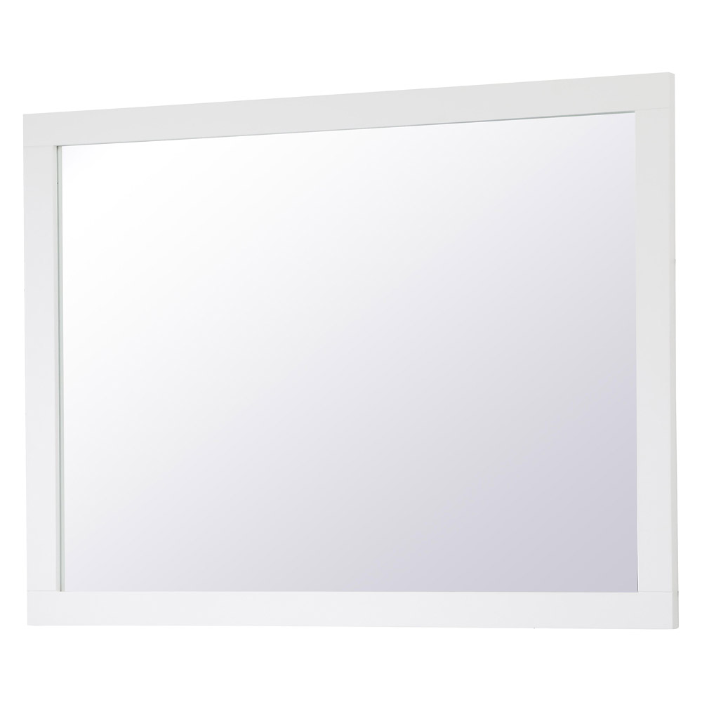 Elegant Wall Mirror - White, D 48", H 36" (VM24836WH)