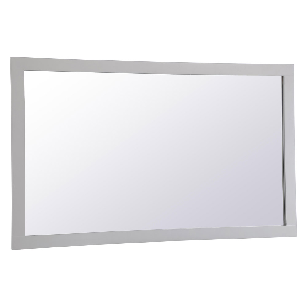 Elegant Wall Mirror - Gray, D 60", H 36" (VM26036GR)