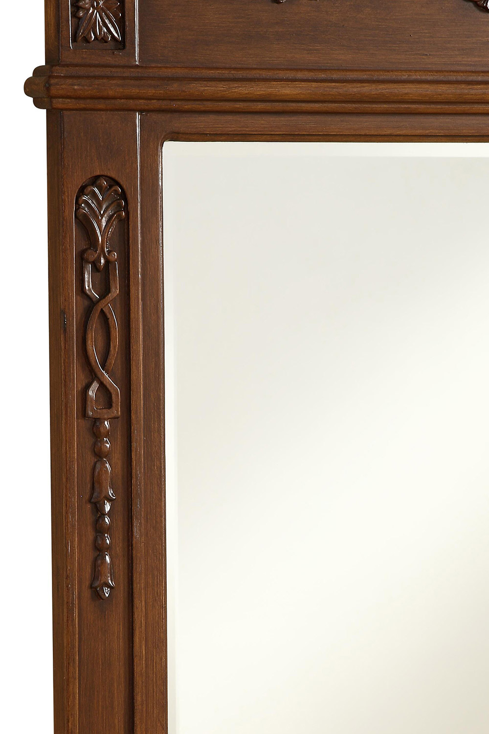 Elegant Wall Mirror - Brown, L 32" (VM3001BR)