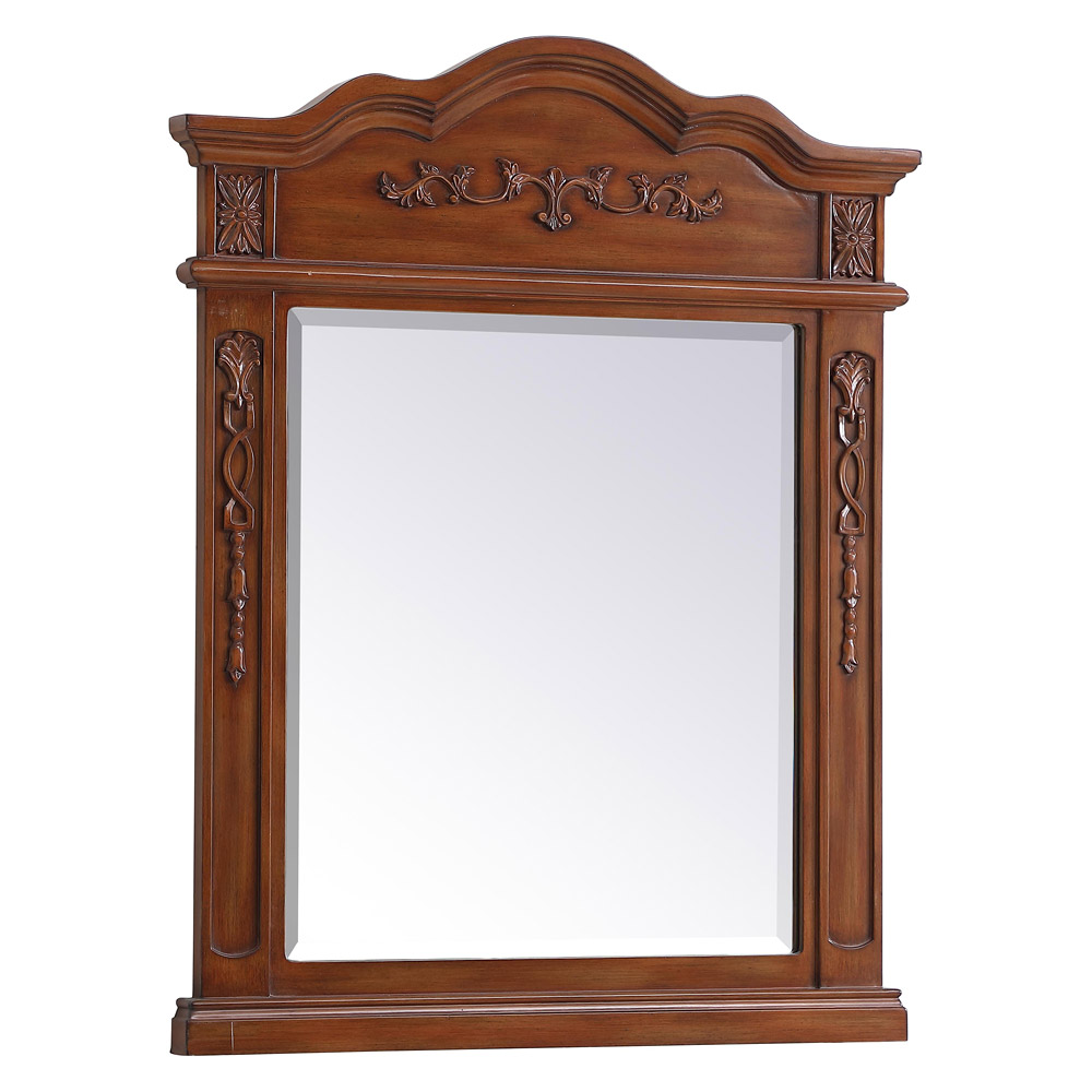 Elegant Wall Mirror - Brown, L 28" (VM32836BR)