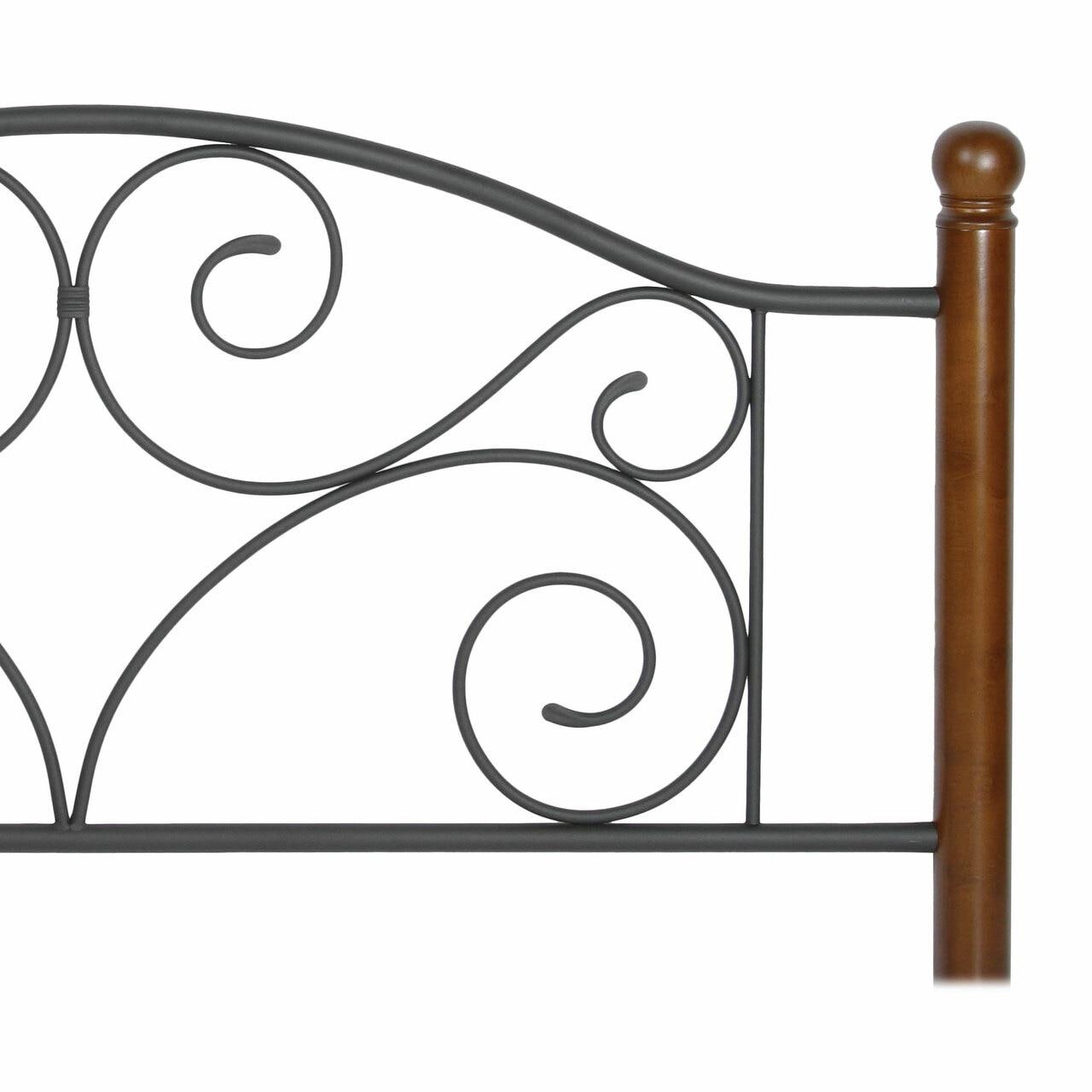 eLuxury Doral Metal and Wood Headboard - California King