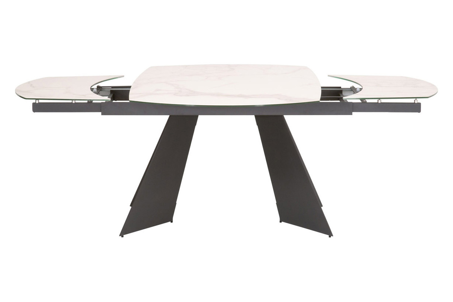 Essentials - Meridian Torque Extension Dining Table in Matte Dark Gray