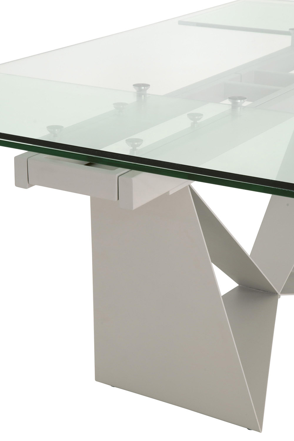 Essentials - Meridian Vida Extension Dining Table in Matte Light Gray