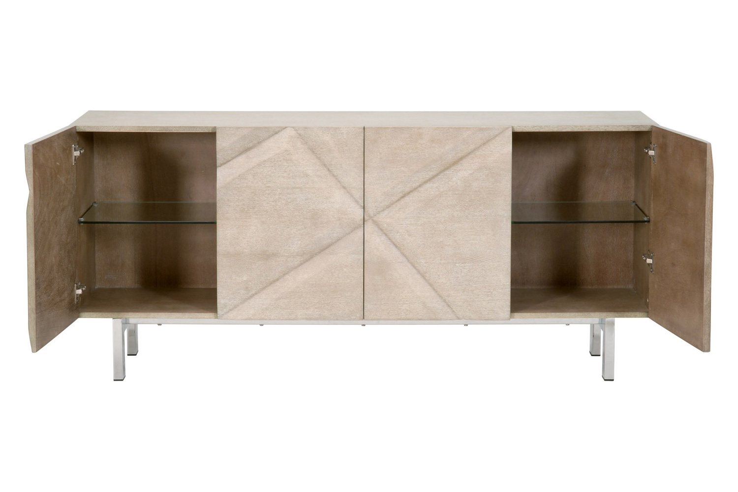 Essentials - Meridian Atticus Media Sideboard in Natural Gray