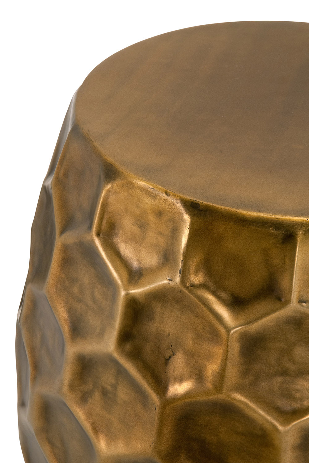 Essentials - Lotus Hive End Table in Distressed Bronze