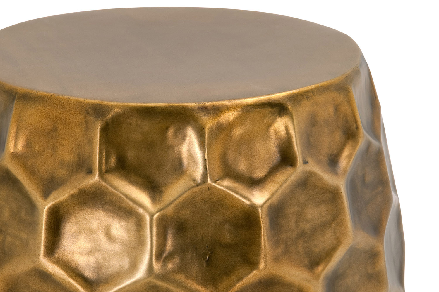 Essentials - Lotus Hive End Table in Distressed Bronze