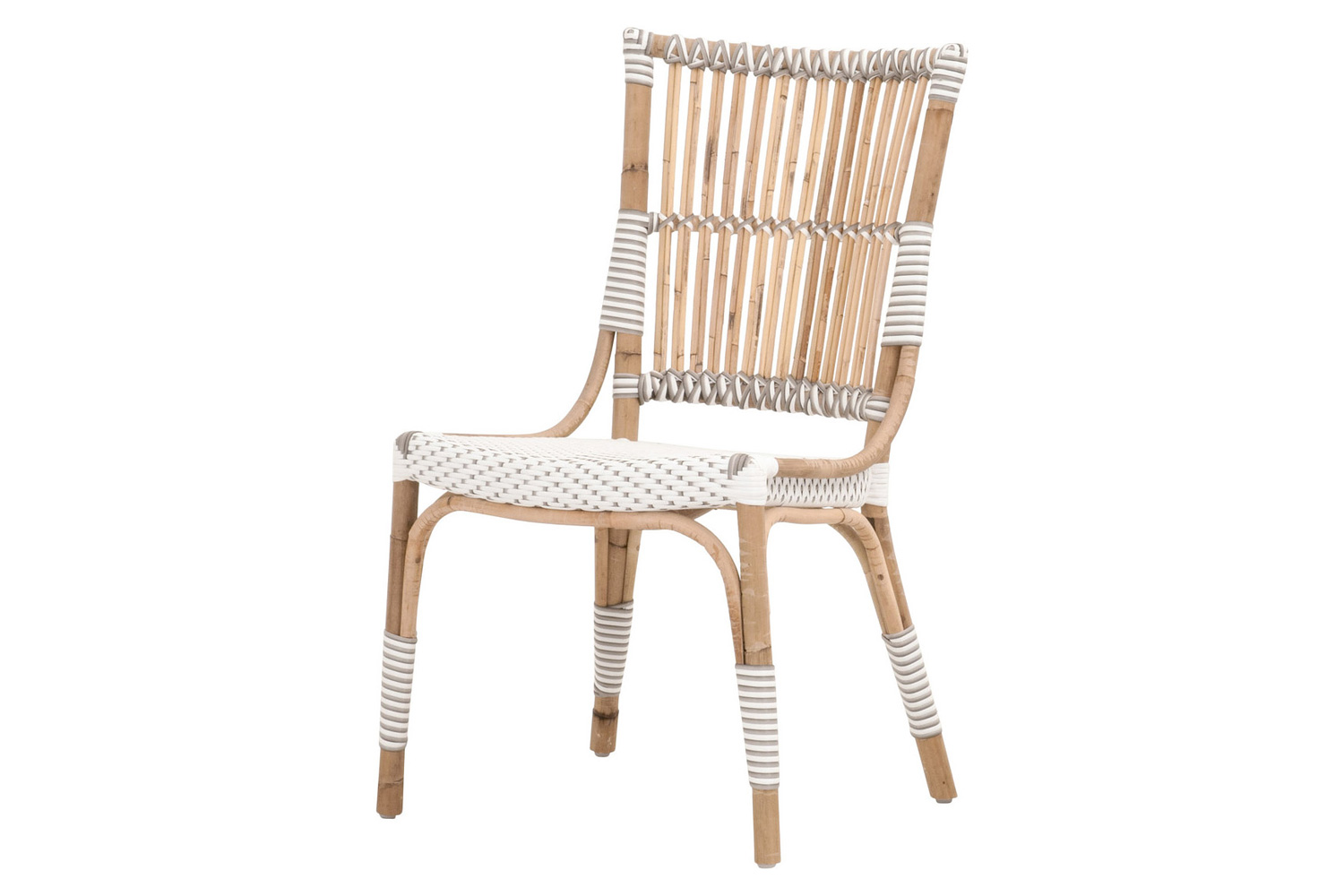 Essentials - The Hamptons Tulum Dining Chair, Set of 2 in White Stone Synthetic