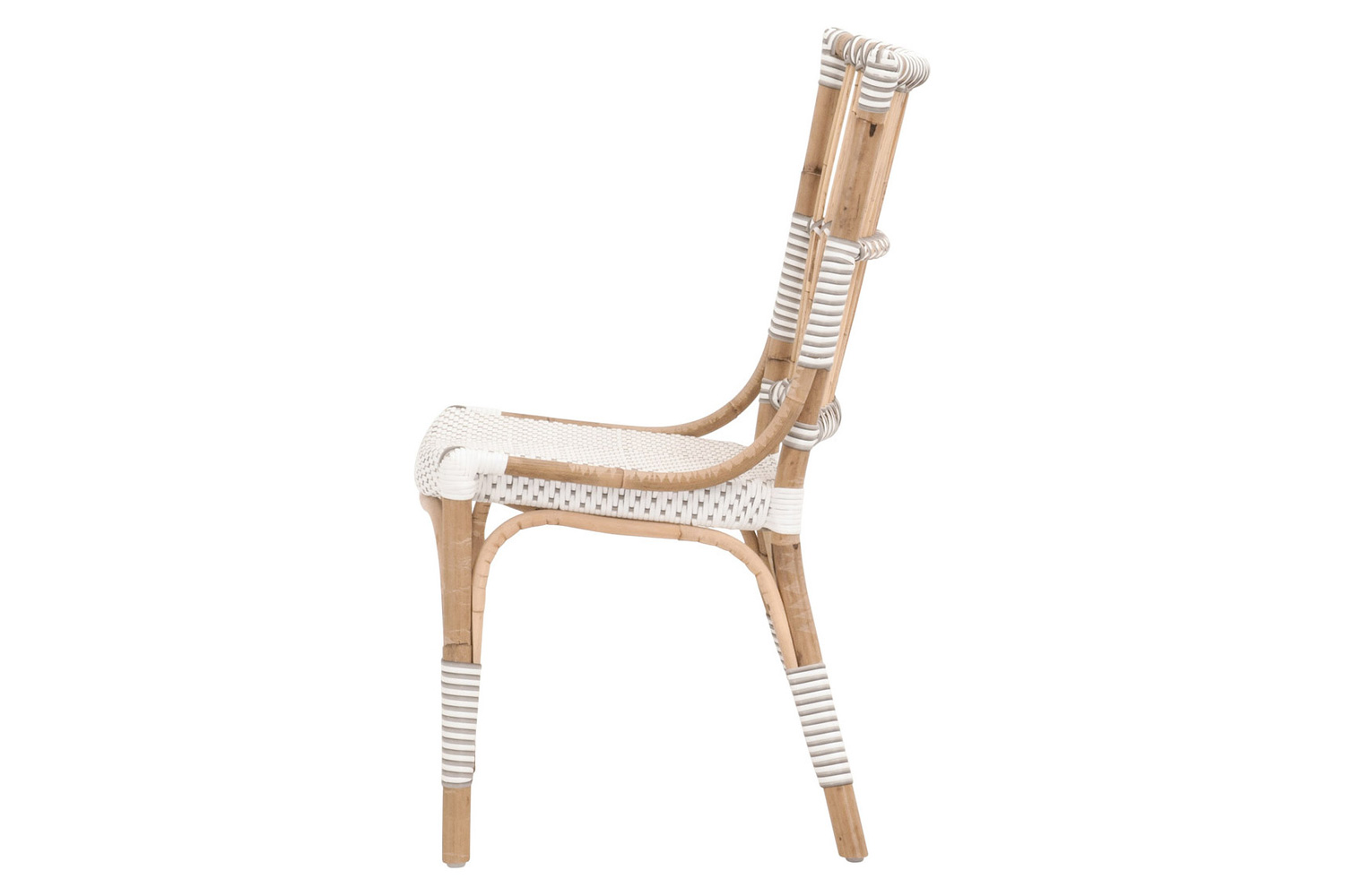 Essentials - The Hamptons Tulum Dining Chair, Set of 2 in White Stone Synthetic