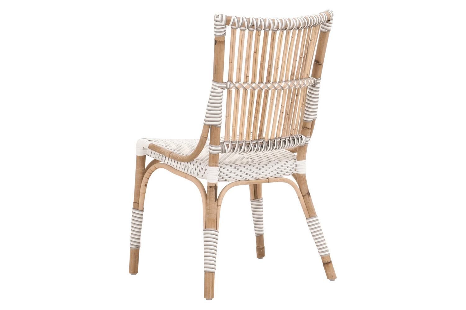 Essentials - The Hamptons Tulum Dining Chair, Set of 2 in White Stone Synthetic