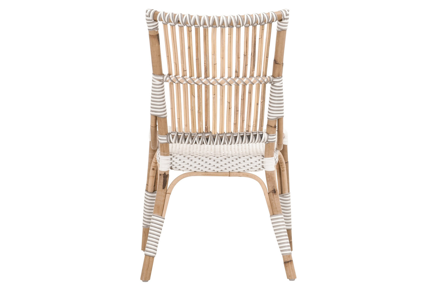 Essentials - The Hamptons Tulum Dining Chair, Set of 2 in White Stone Synthetic