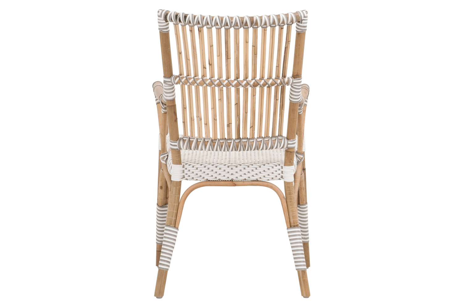 Essentials - The Hamptons Tulum Arm Chair, Set of 2 in White Stone Synthetic