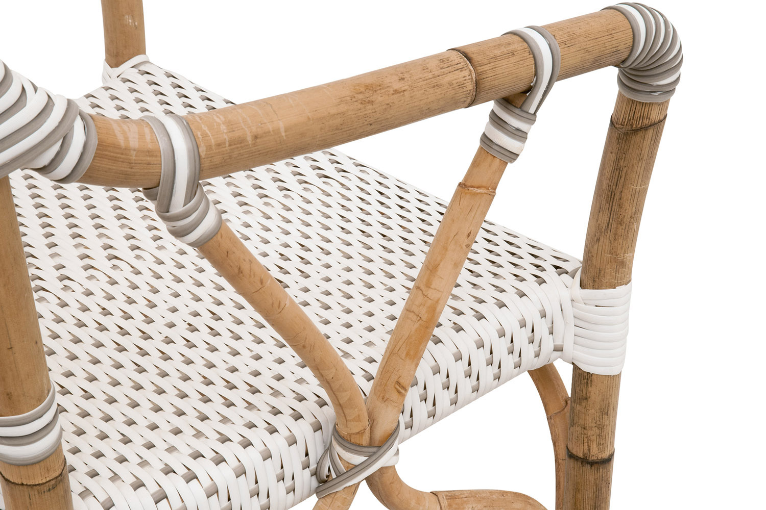 Essentials - The Hamptons Tulum Arm Chair, Set of 2 in White Stone Synthetic