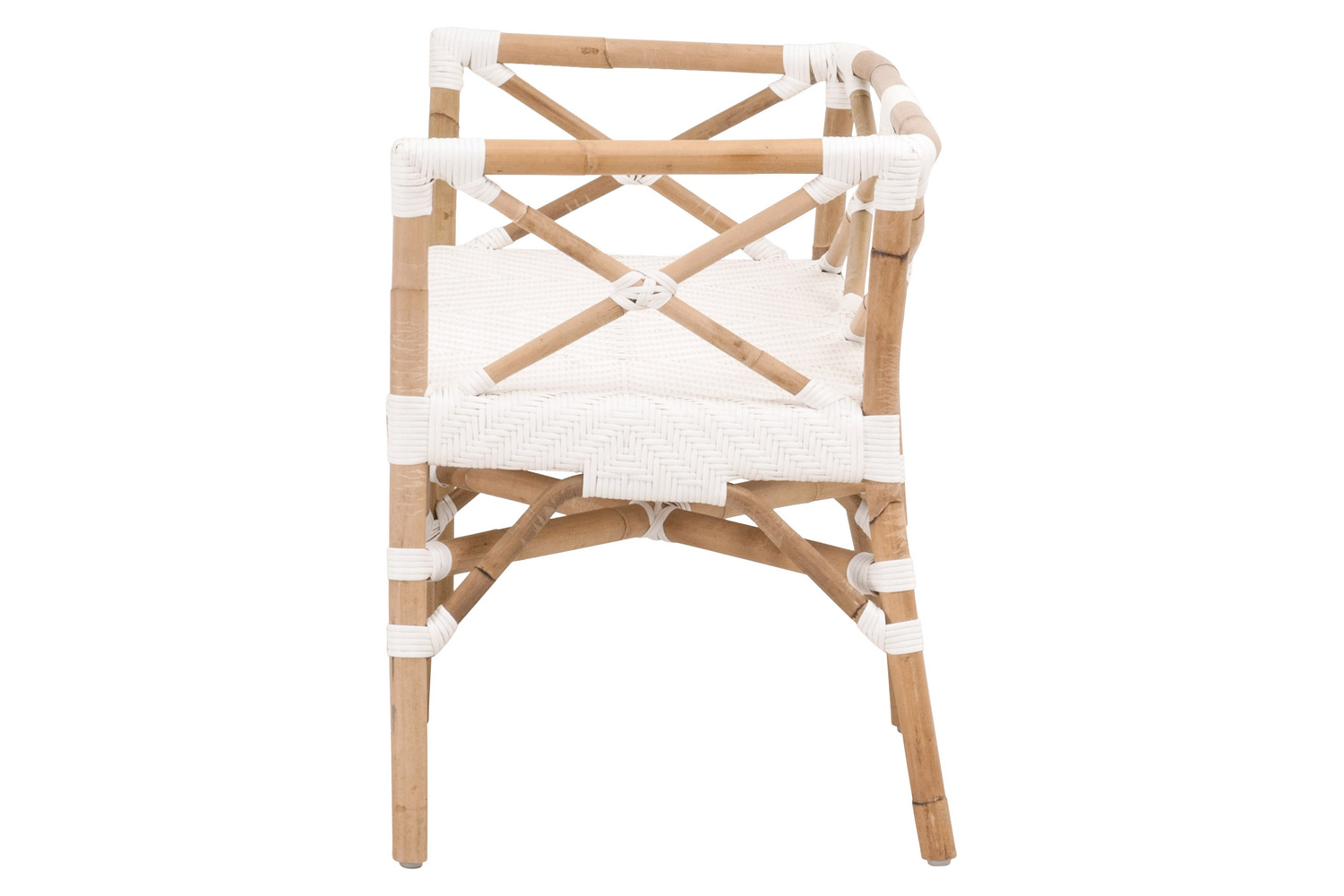 Essentials The Hamptons Palisades Bench - Natural Rattan