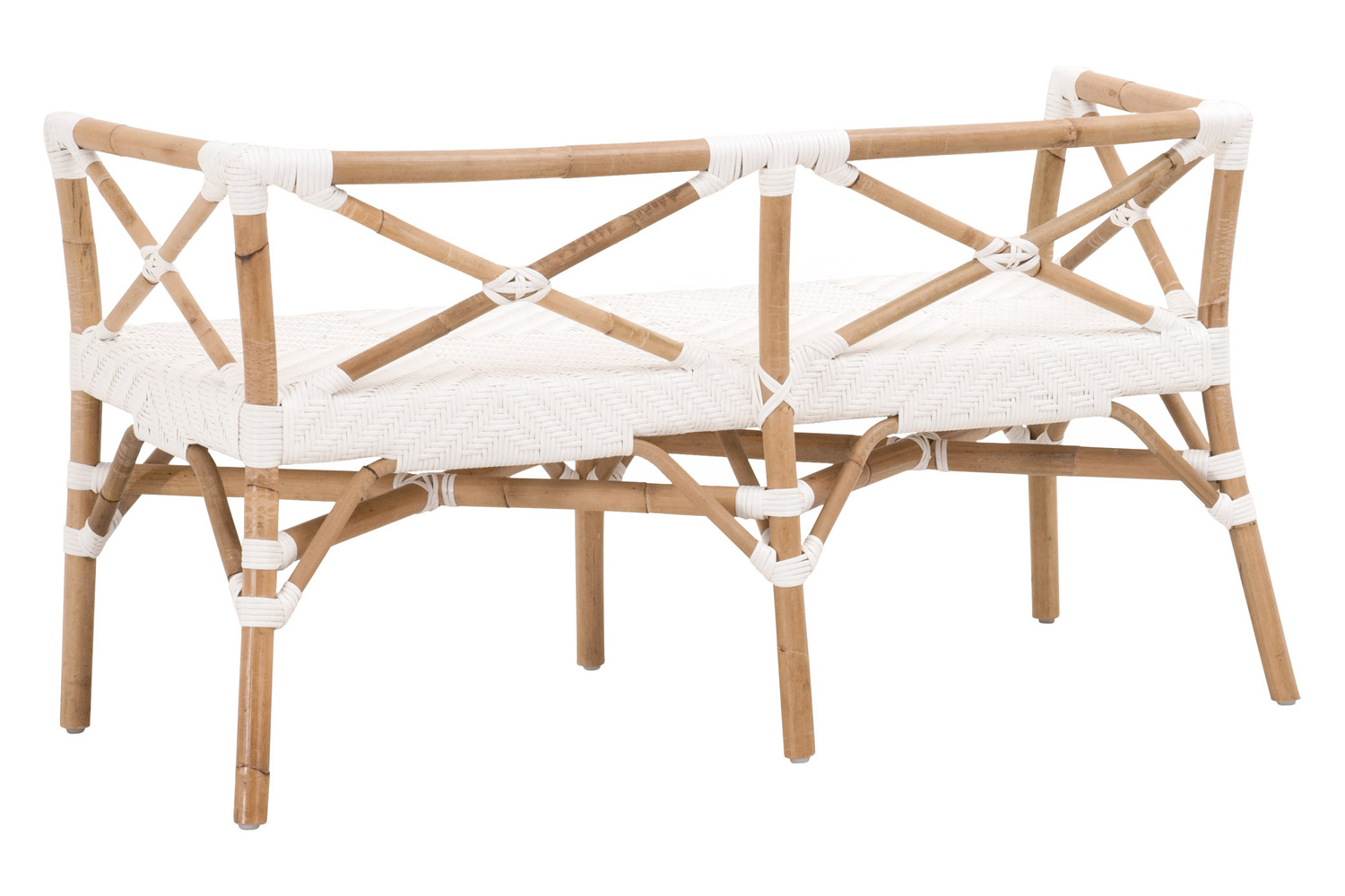 Essentials The Hamptons Palisades Bench - Natural Rattan