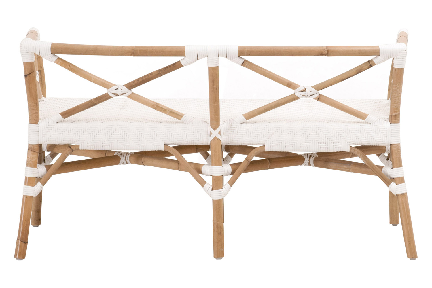 Essentials The Hamptons Palisades Bench - Natural Rattan