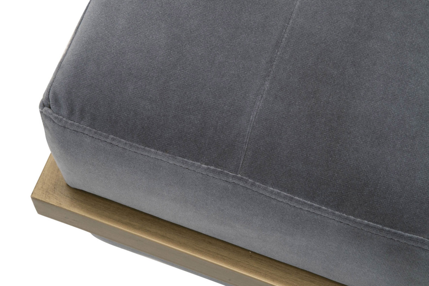 Essentials - District Fiona Upholstered Bench in Blush Gray Velvet