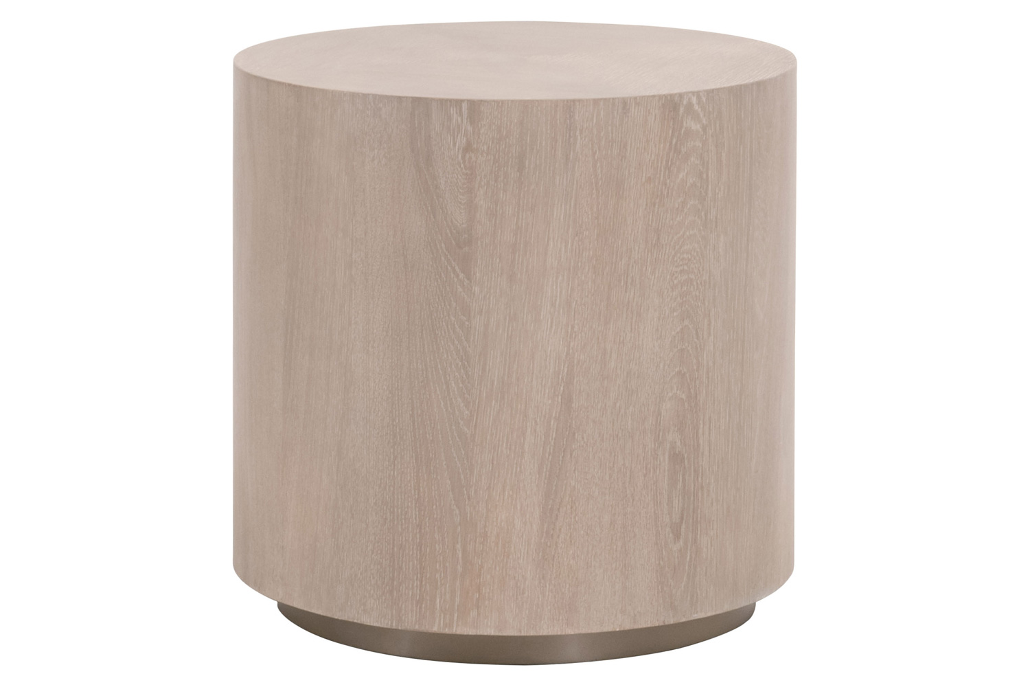 Essentials - District Roto Large End Table in Natural Gray