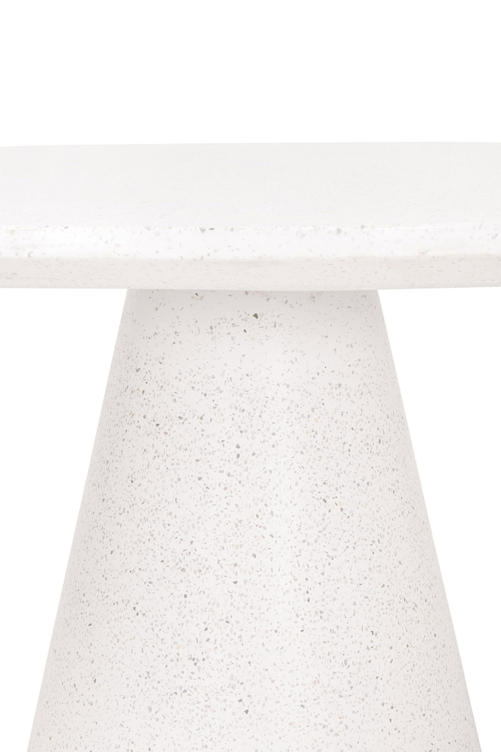 Essentials - District Monterey 55" Round Dining Table in Ivory Terrazzo Concrete