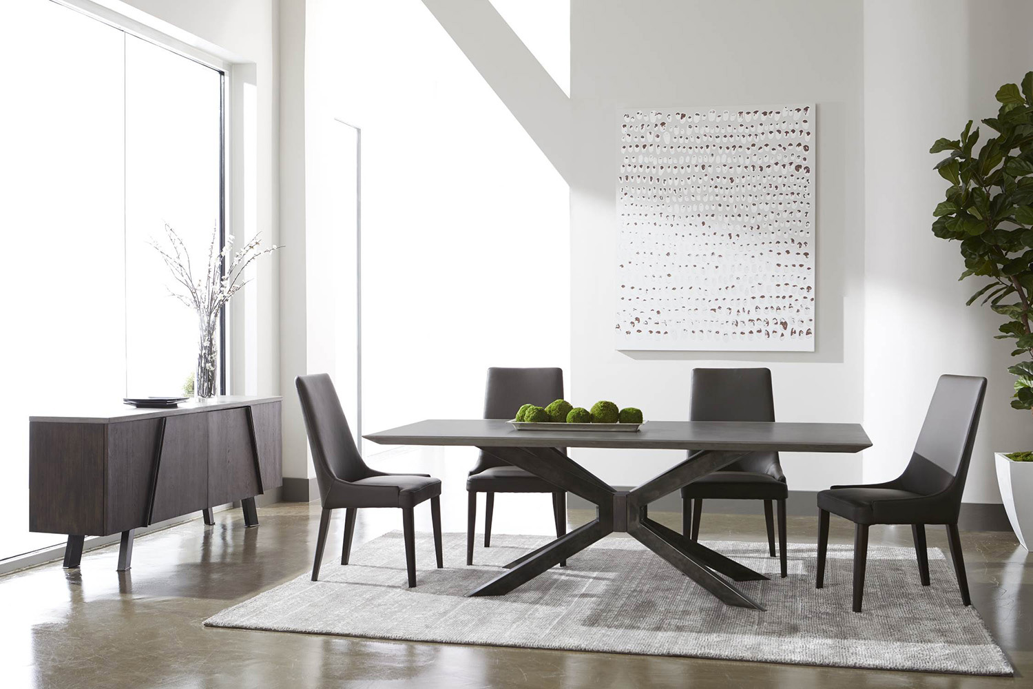 Essentials District Industry Rectangle Dining Table - Ash Grey