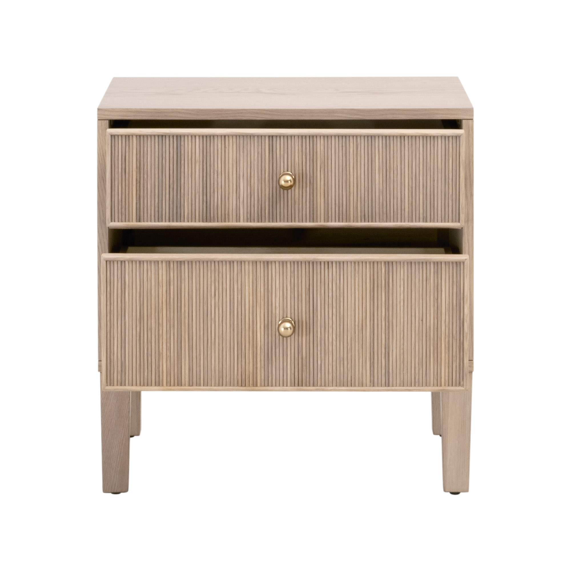 Essentials - Highland 2-Drawer Nightstand in Natural Oak