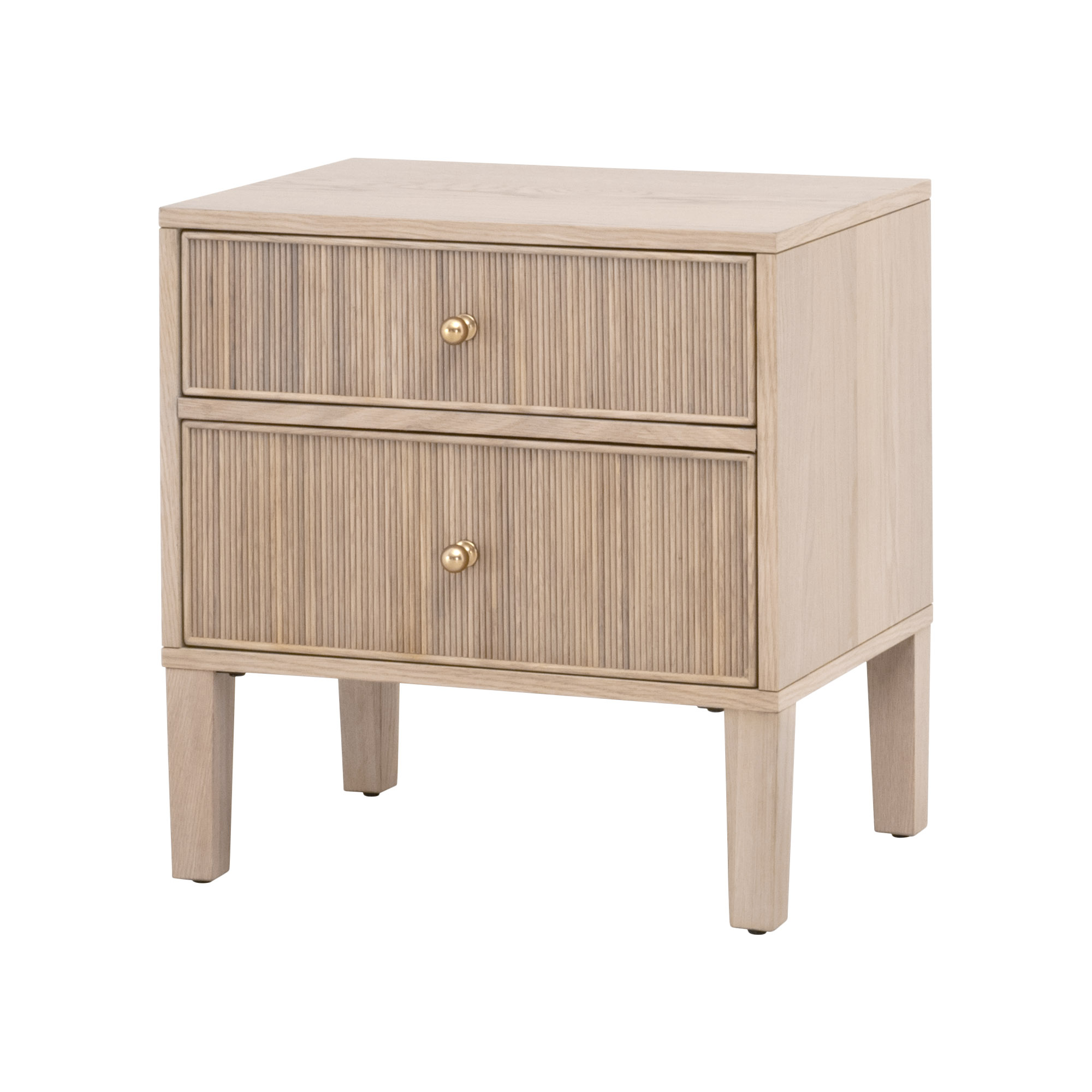 Essentials - Highland 2-Drawer Nightstand in Natural Oak