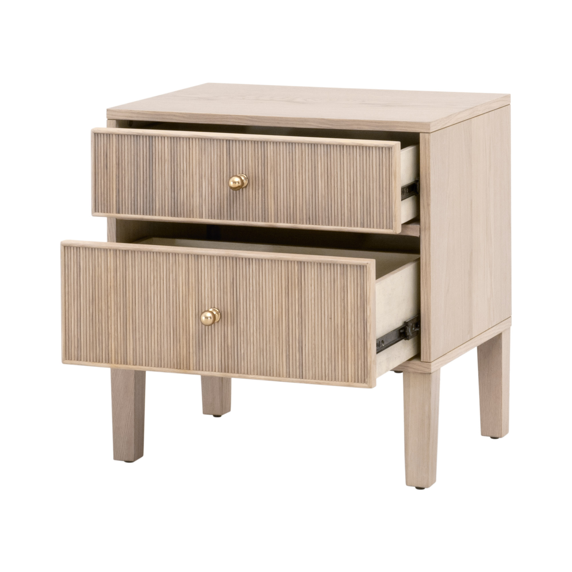 Essentials - Highland 2-Drawer Nightstand in Natural Oak