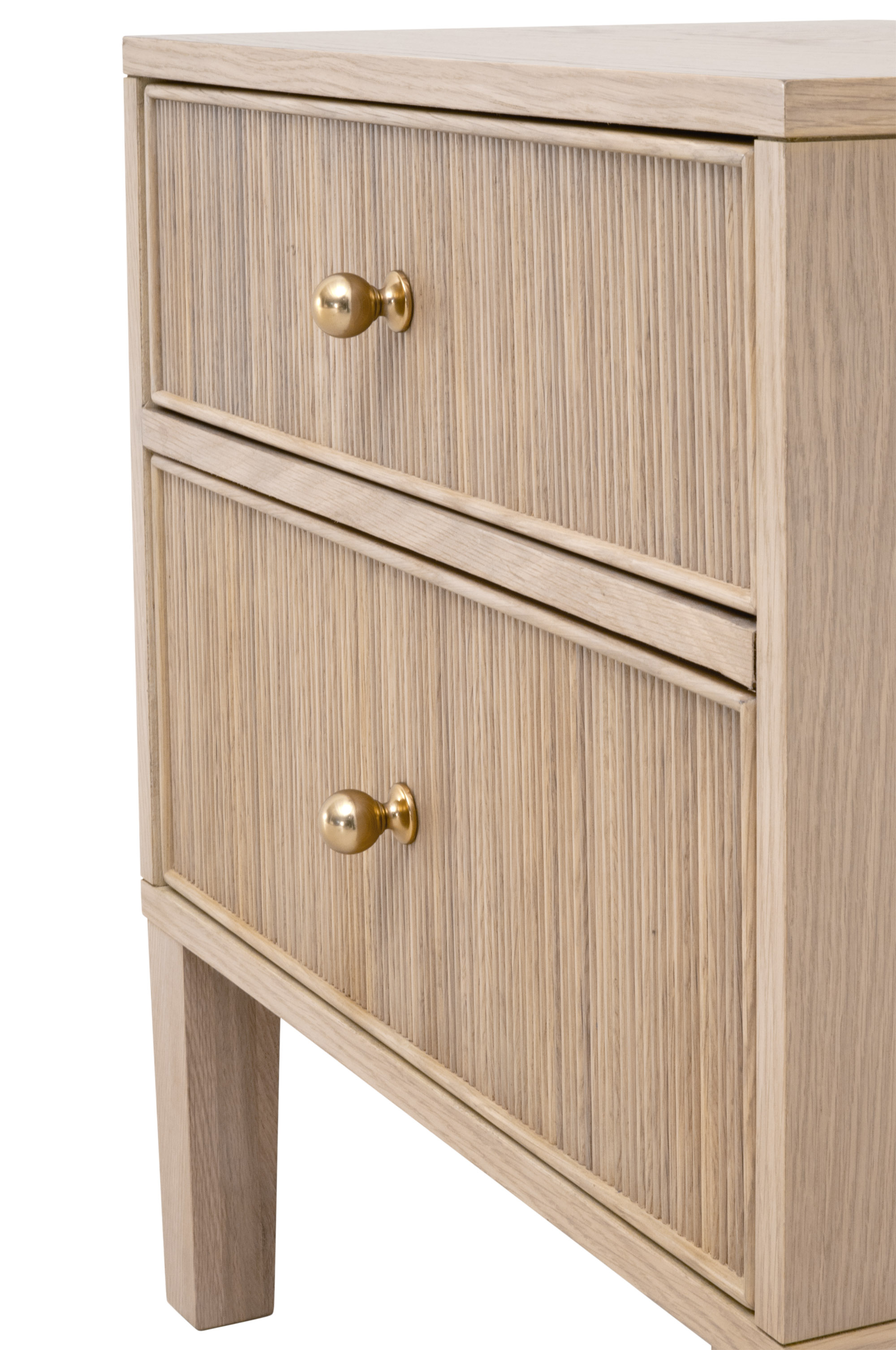 Essentials - Highland 2-Drawer Nightstand in Natural Oak