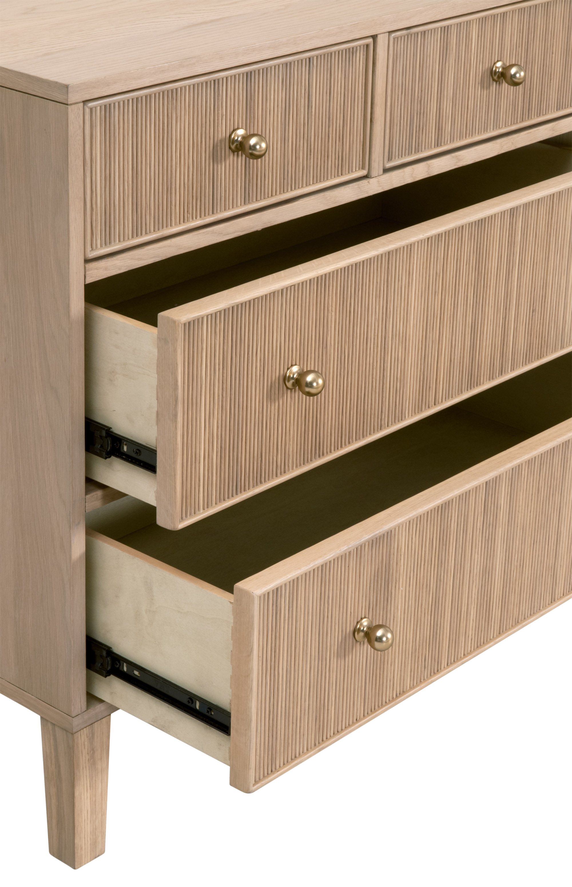 Essentials - Highland 8-Drawer Double Dresser in Natural Oak