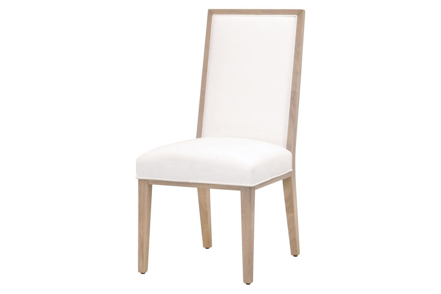 Essentials Traditions Martin Dining Chair, Set of 2 - LiveSmart Peyton Pearl Upholstery, Light Honey Oak Frame