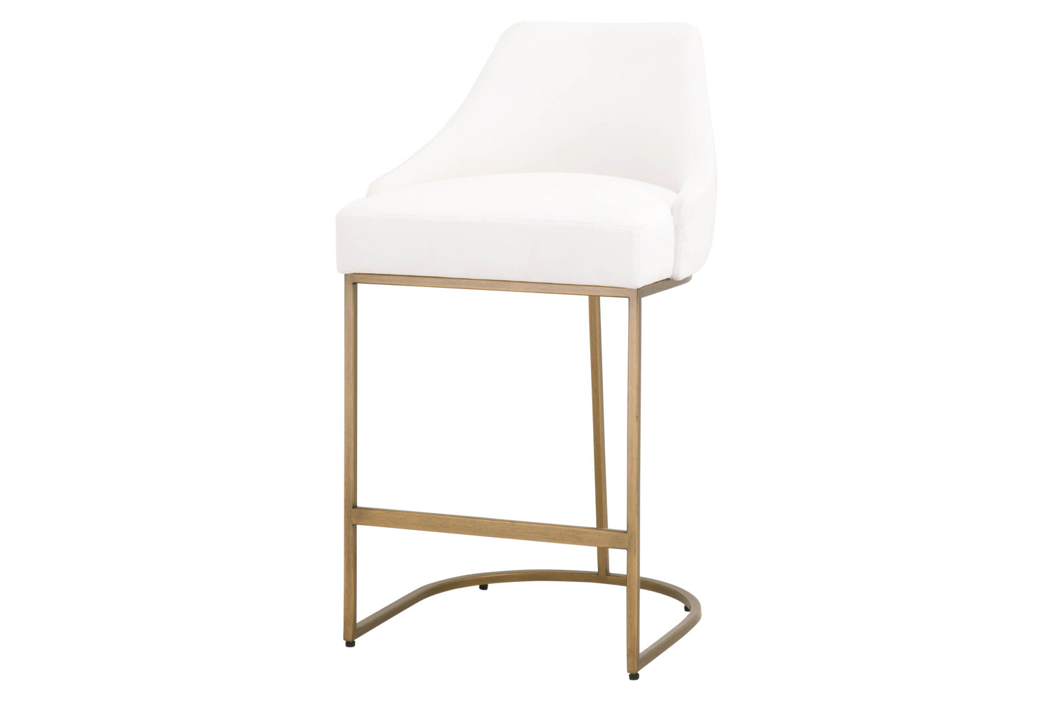 Essentials - Traditions Parissa Counter Stool, Set of 2 in LiveSmart Peyton Pearl and Gold