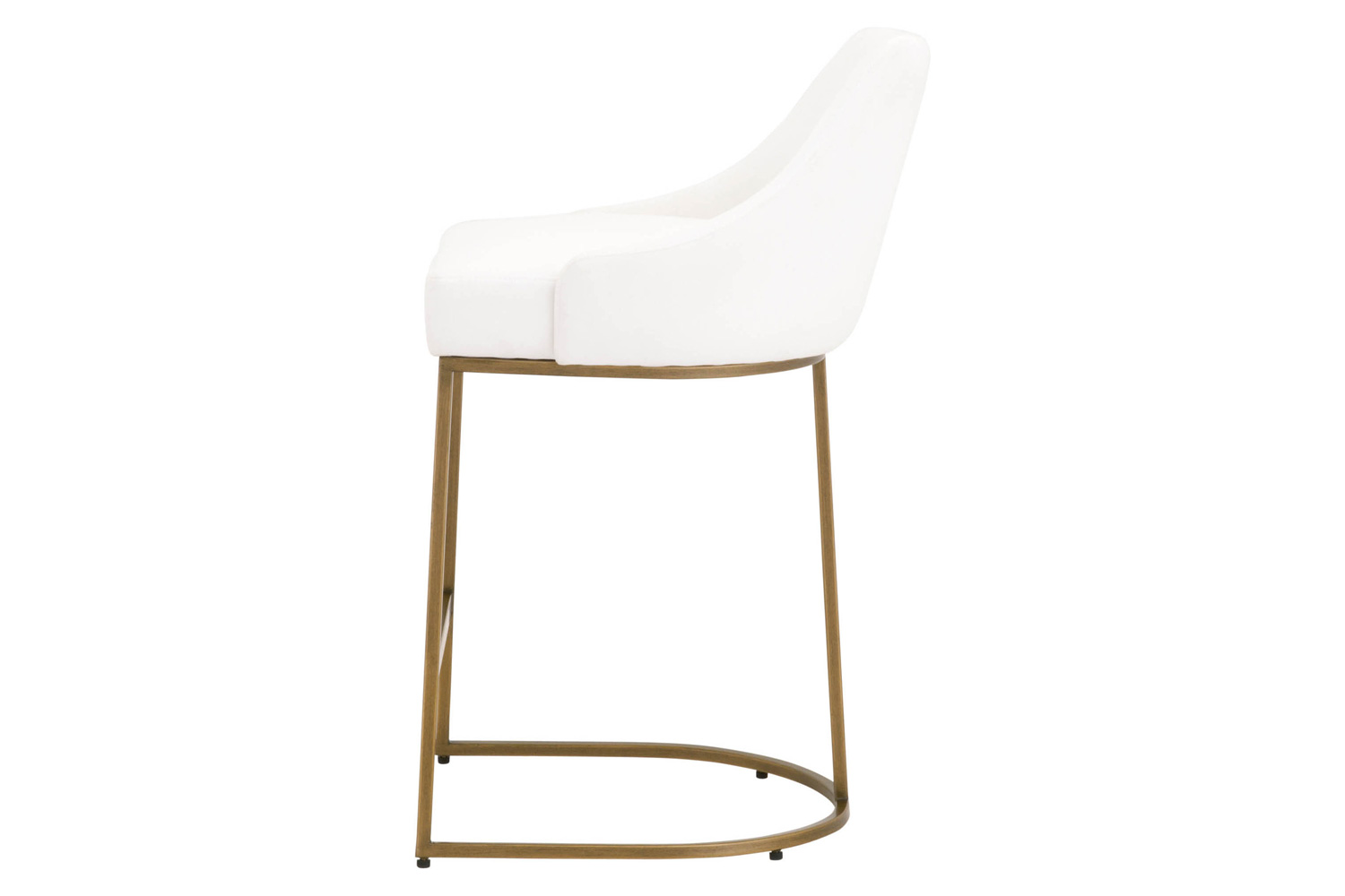 Essentials - Traditions Parissa Counter Stool, Set of 2 in LiveSmart Peyton Pearl and Gold