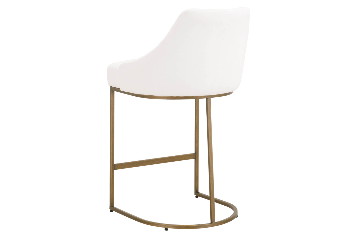 Essentials - Traditions Parissa Counter Stool, Set of 2 in LiveSmart Peyton Pearl and Gold