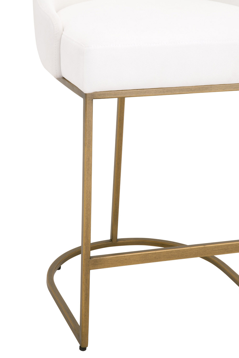 Essentials - Traditions Parissa Counter Stool, Set of 2 in LiveSmart Peyton Pearl and Gold