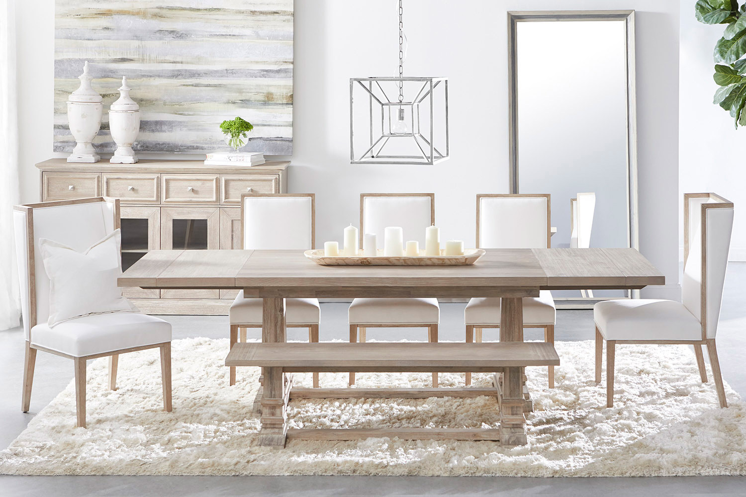 Essentials - Traditions Hudson Extension Dining Table in Natural Gray